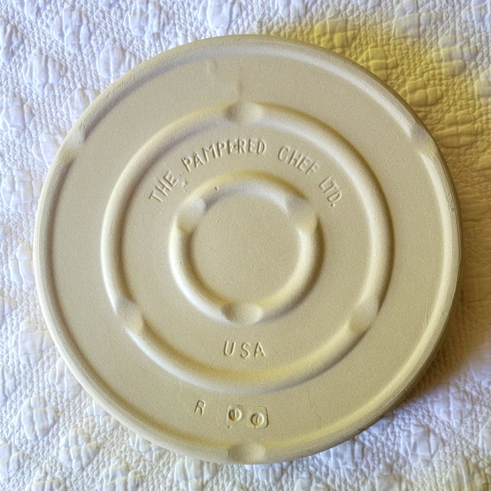 Pampered Chef 11in. round stoneware NWOT
